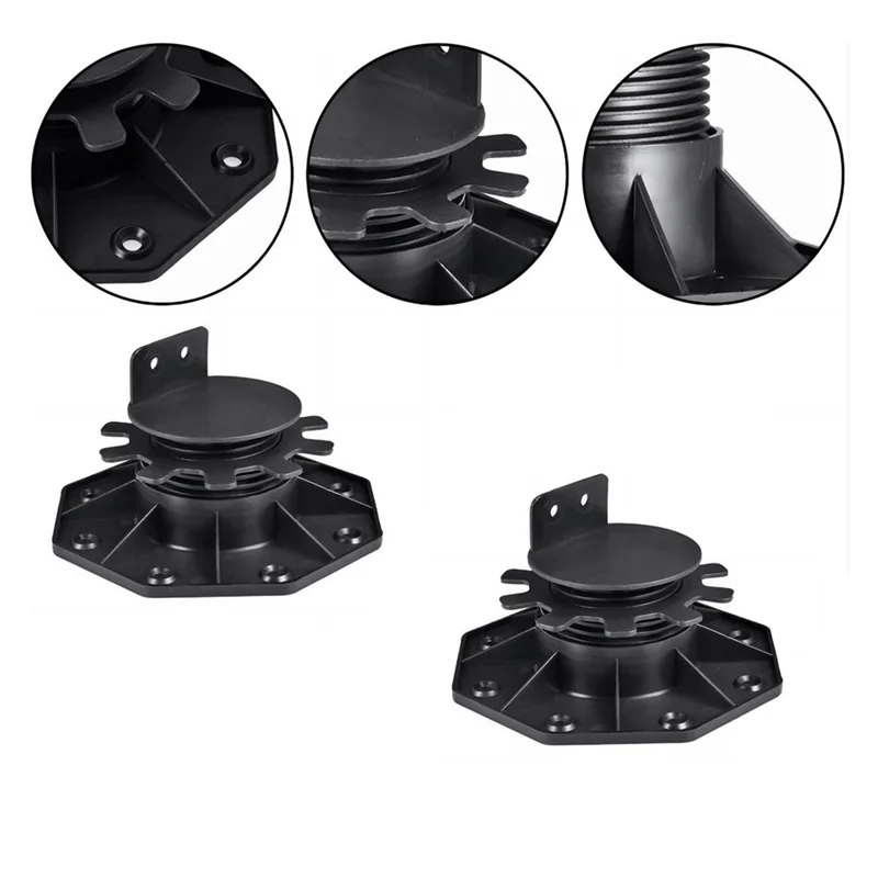 

AB47-10Pack Adjustable Deck Support Pedestal Deck Foundation Base Support For Floating Deck Platform Deck Floor Height