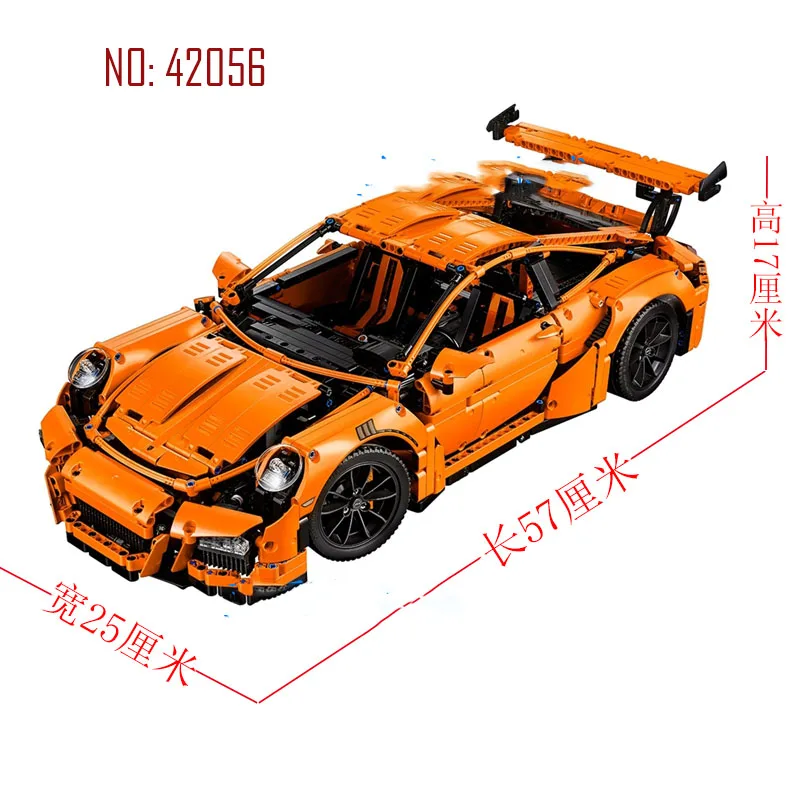 

42056 series new technology mechanical racing building block assembly toy orange sports car 2704PCS children's gift