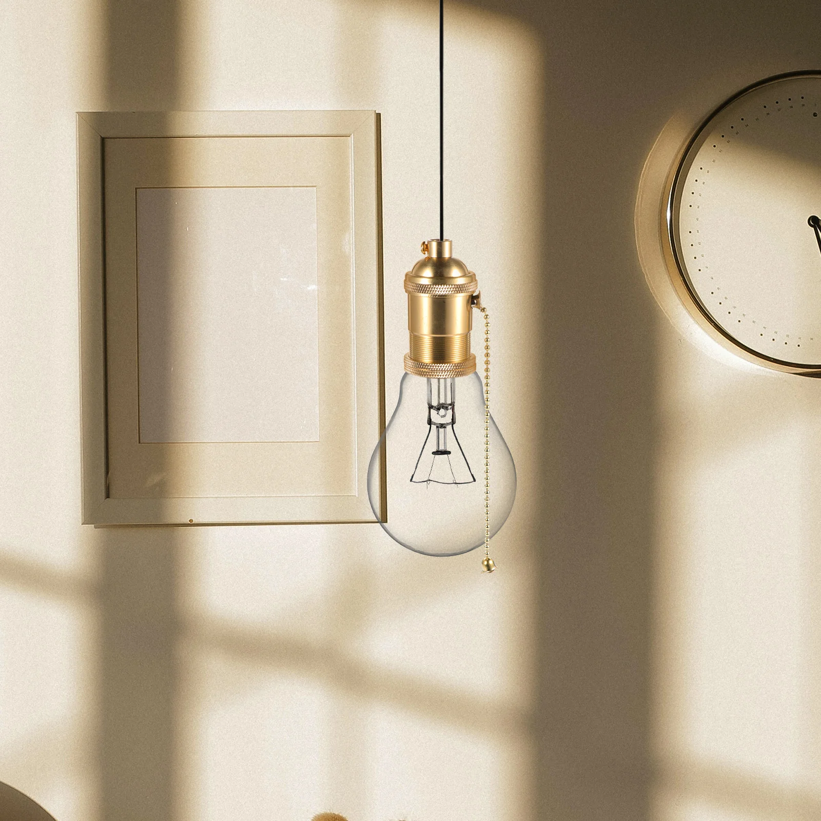 

E27 Screw Copper Vintage Lamp Holder DIY Golden Retro Light Socket for Home Store Bar Coffee Shop Golden E27 Light Holder