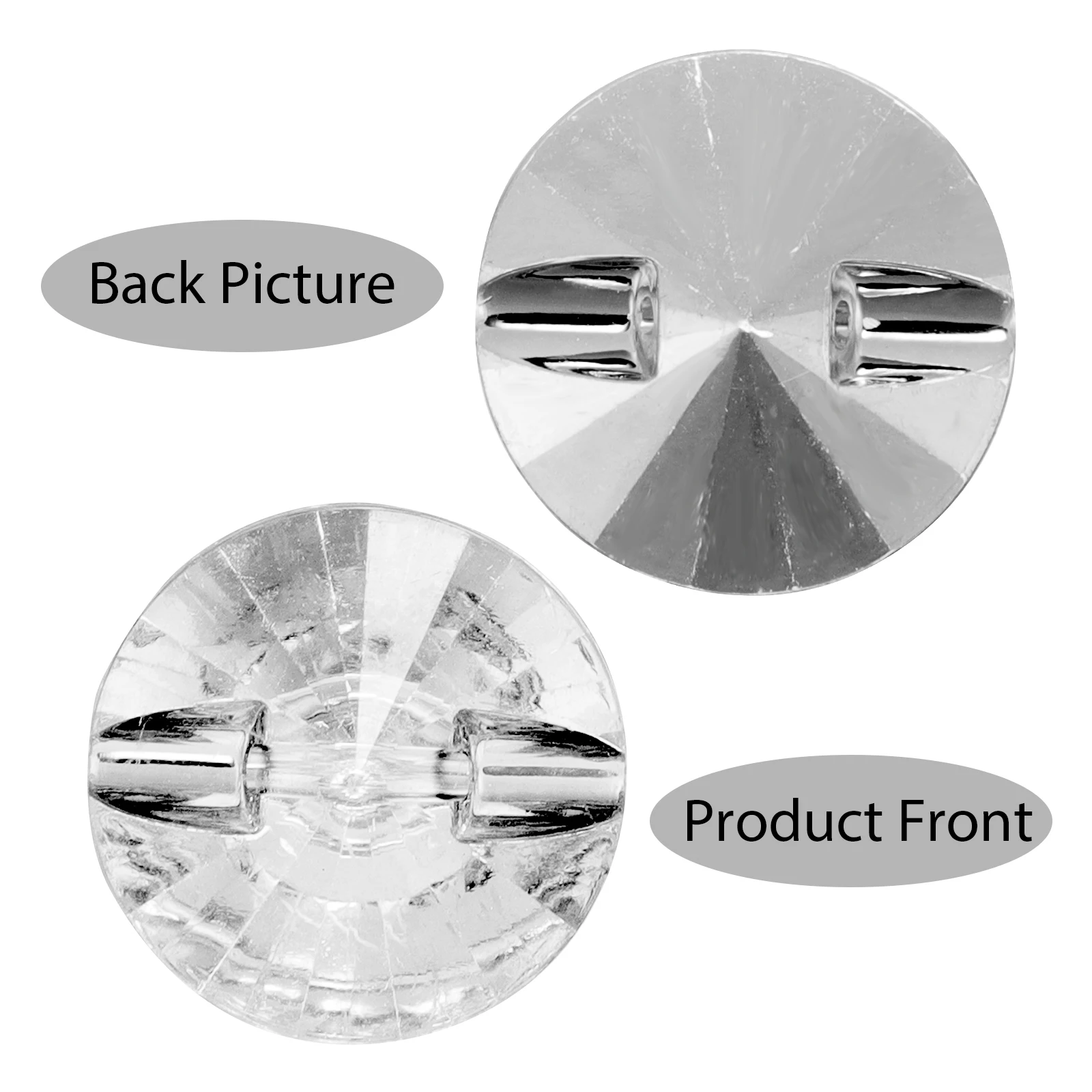 

100Pcs Crystal Upholstery Buttons Acrylic Sofa Bed Headboard DIY Decorative Rhinestone Crystal Buttons for Furniture