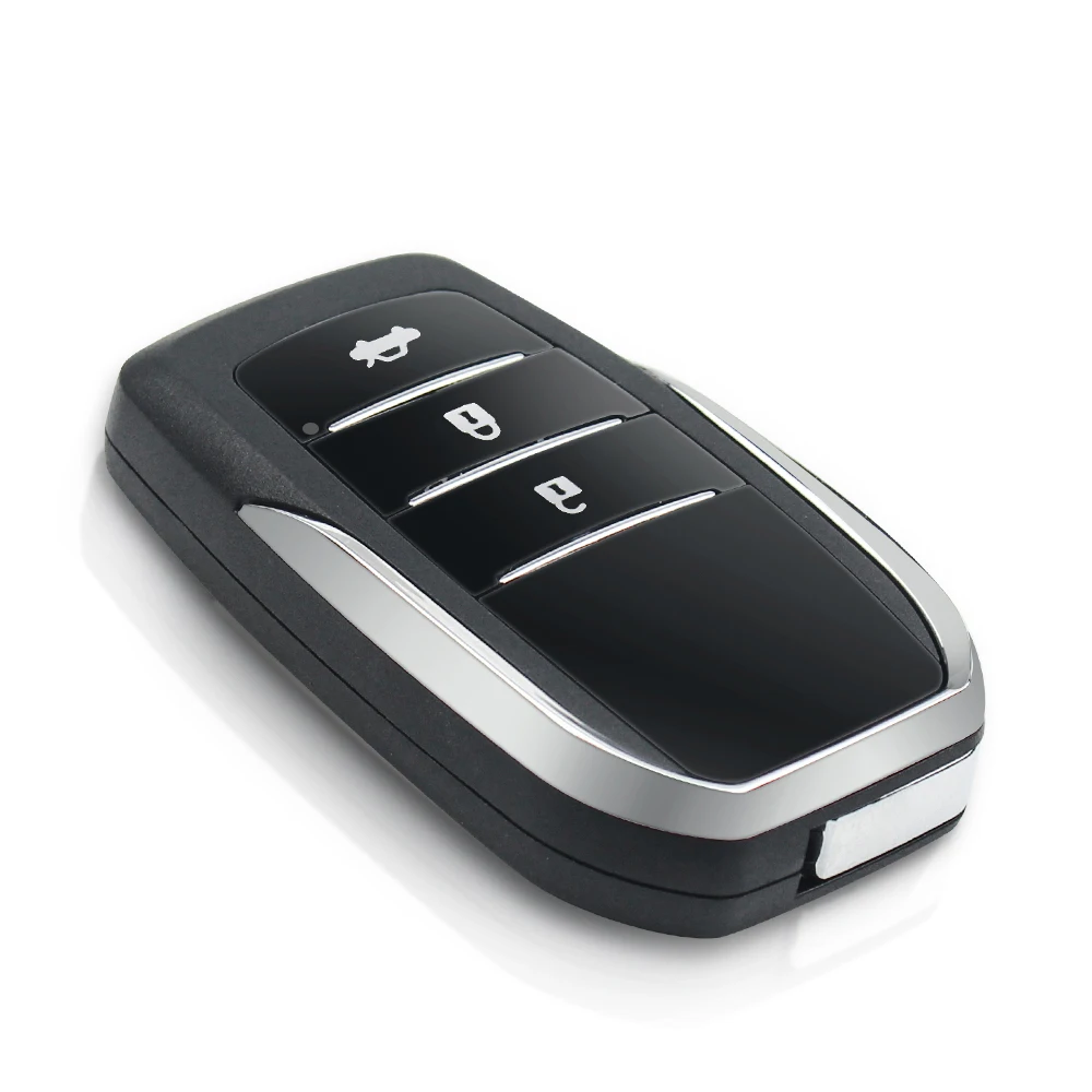 KEYYOU modificato 2 pulsanti Flip Car Key Shell Case sostituzione Fob Uncut Blank TOY43 Blade per Toyota Land Cruiser Camry Corolla