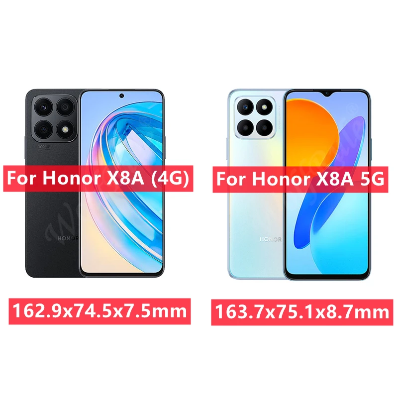 For Honor X8A Case Cover Huawei Honor X8A Capas Shockproof Bumper TPU Original Liquid Silicone Soft Funda Honor X8 X7A X9A X8A