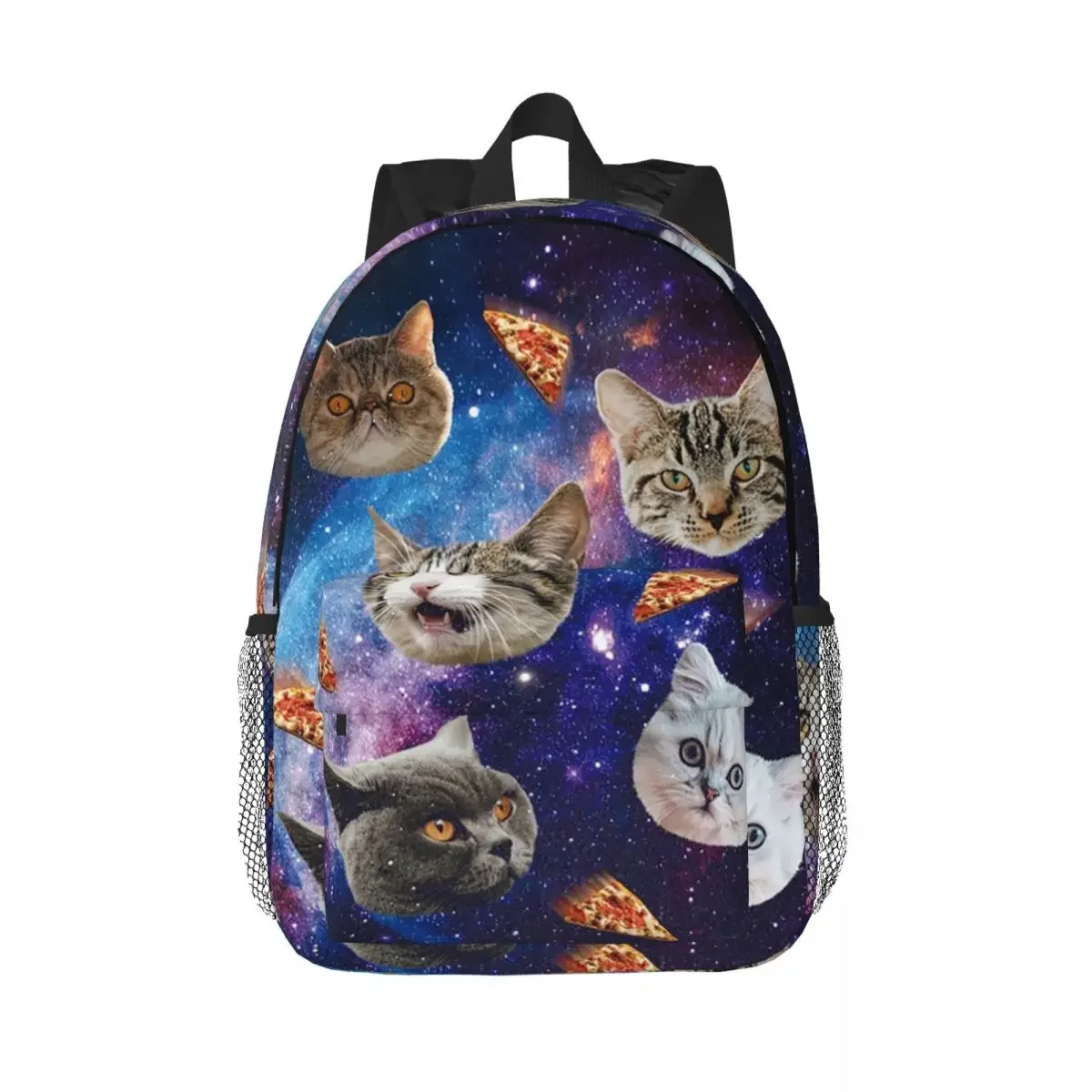 

Space Cat Heads Backpacks Teenager Bookbag Fashion Children School Bags Laptop Rucksack Shoulder Bag Large Capacity