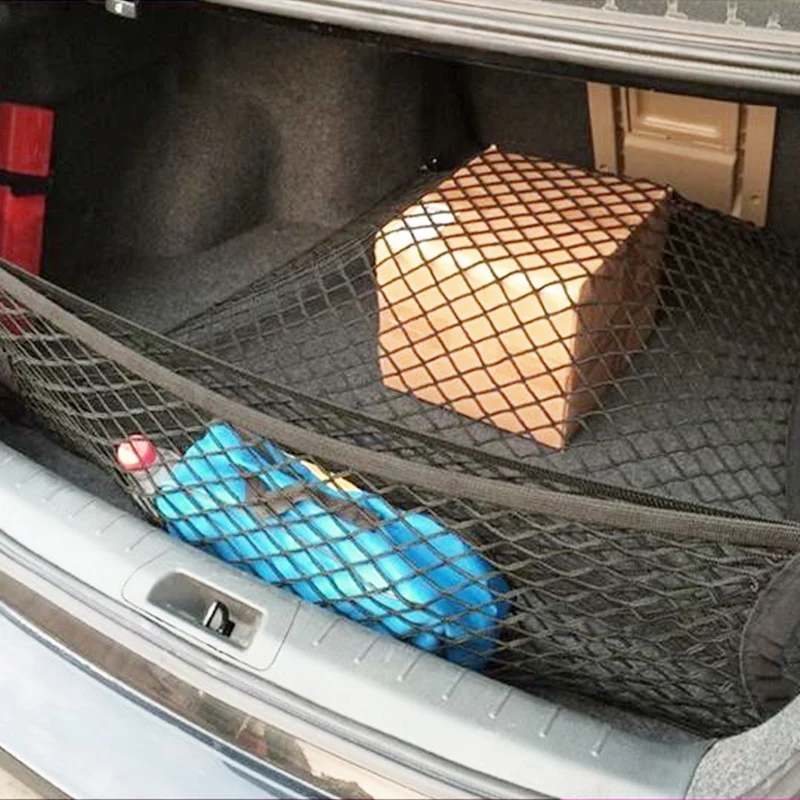 4 Size Car Boot Trunk Net Mesh Elastic Nylon Rear Back Cargo Trunk Storage Organizer Luggage Net Holder Car Accessories