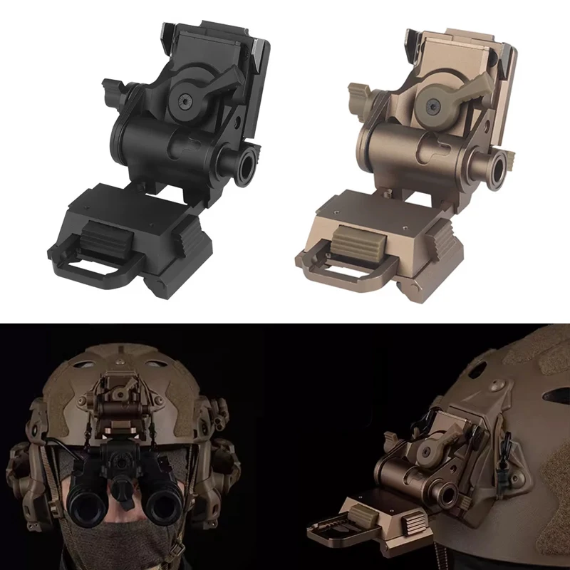 1PCS For L4G24 NVG to Tactical Helmet Flip Mount Adapter Aluminum Alloy Holder Dump Truck Bracket Airsoft & Wargame Accessory