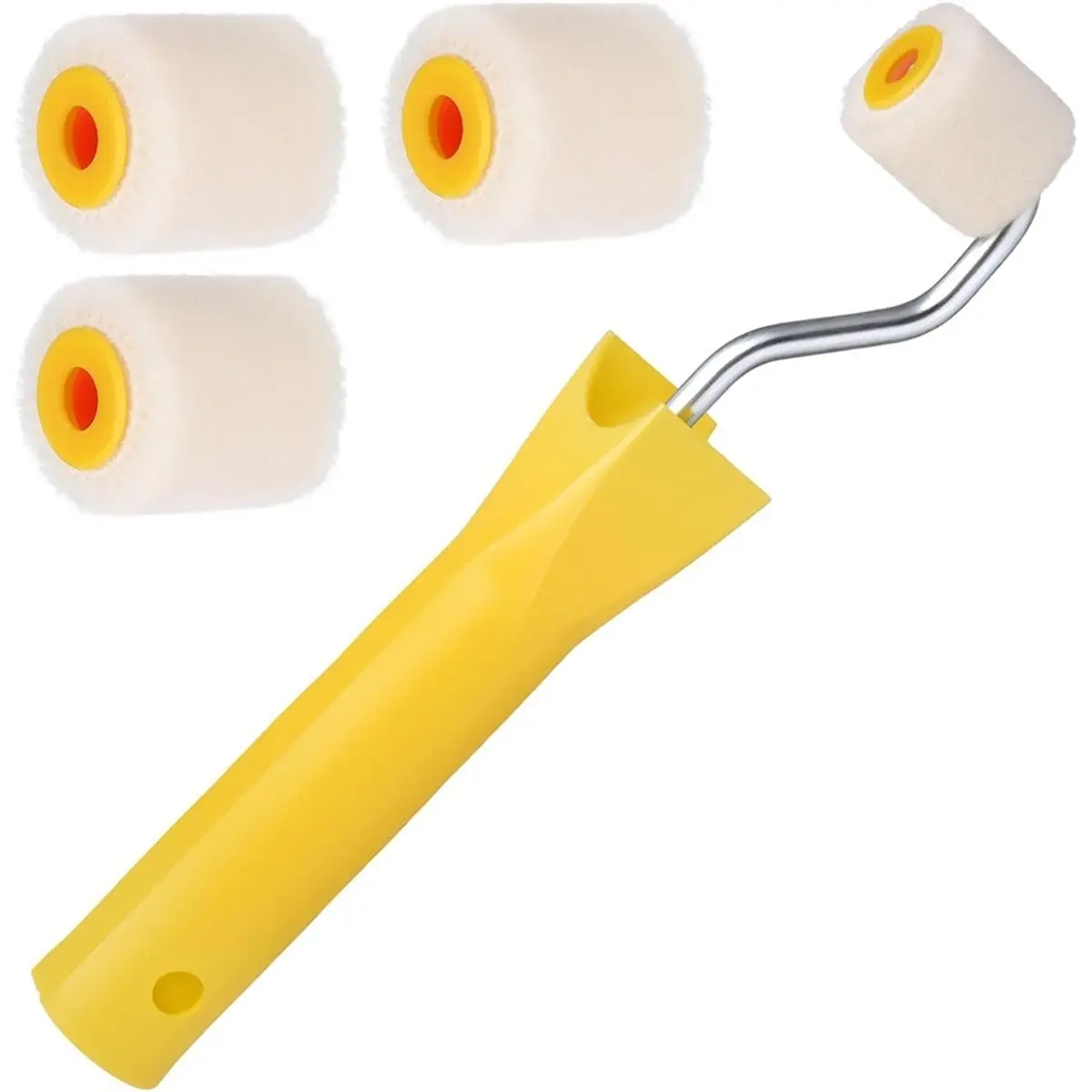 NOCM Mini Paint Rollers for Touch Up Trim Edge or Corner Small Roller Paint Brush Tiny Corner Painting Tool Brushes
