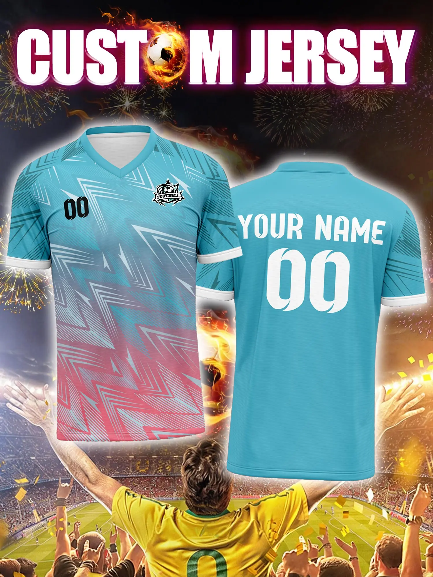 

Футбольная форма на заказ с индивидуальным изображением, номером и именем, быстросохнущая, влагоотводящая тренировочная экипировка