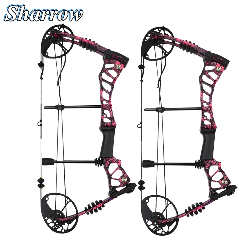 Compound Bow Hunting Pulley Slingshot 40-60lbs Adjustable Carbon Fiber Material 75% Labor Saving Ratio Archery Profession