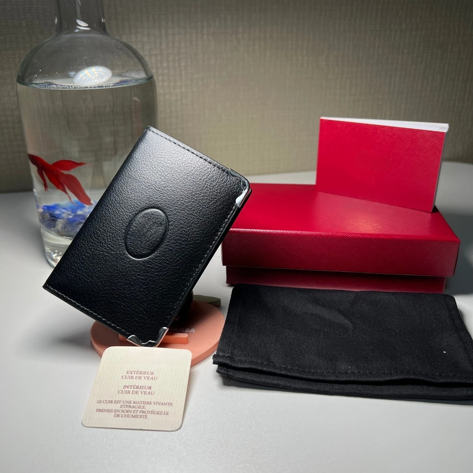 Portefeuilles en cuir de veau de marque de luxe, Mini pochette unisexe faite à la main, pinces à billets, porte-cartes de visite, porte-monnaie, cadeaux de vacances