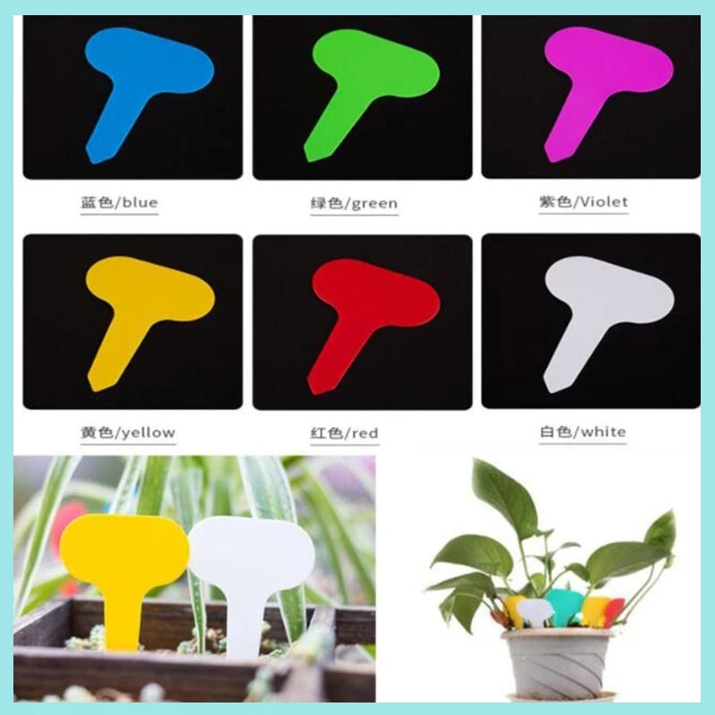 100pcs Colorful Plant Labels Tags Markers Garden Tools Vegetable Tags Sign PVC Gardening Stake Soil Paint Waterproof B2