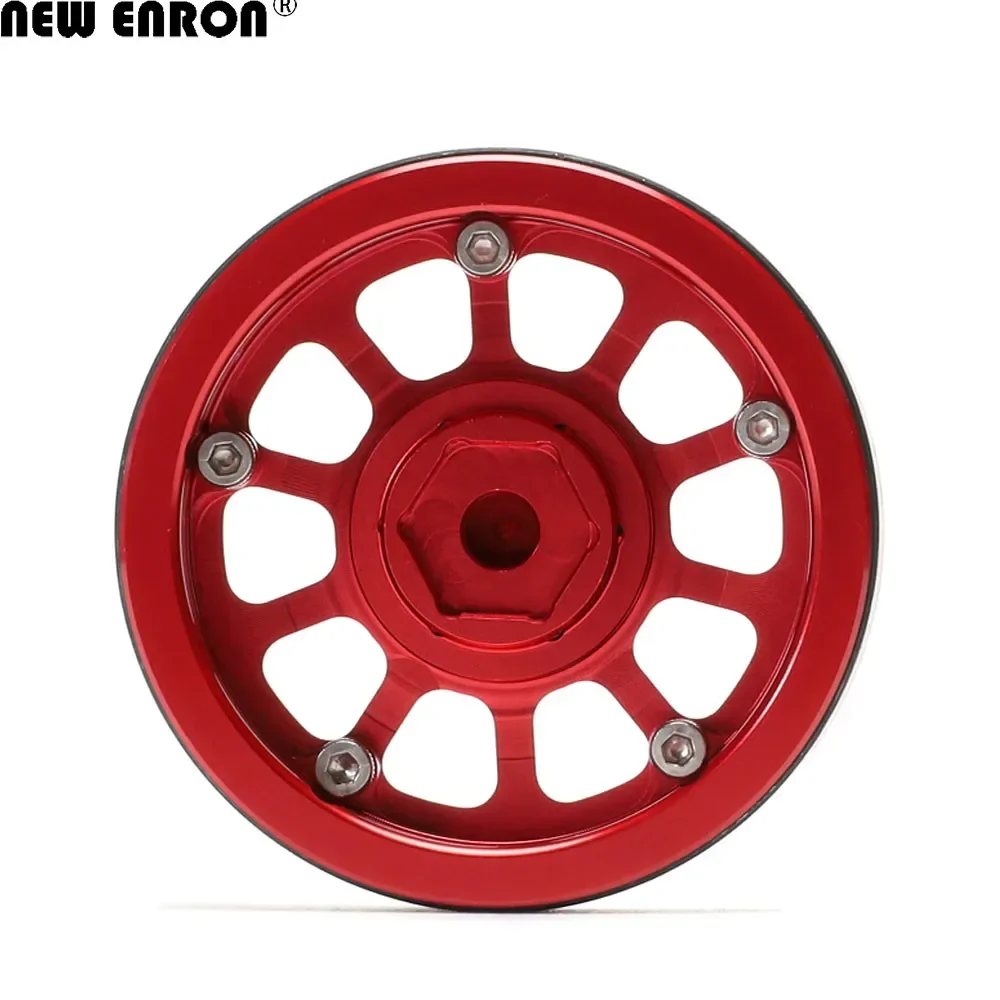 1.9" Aluminium 10 Spoke 55*45*26mm Beadlock heavy Wheel Rim 4Pcs For 1/10 RC Car TRX4 CC01 RGT D110 RC4WD SCX10 90046