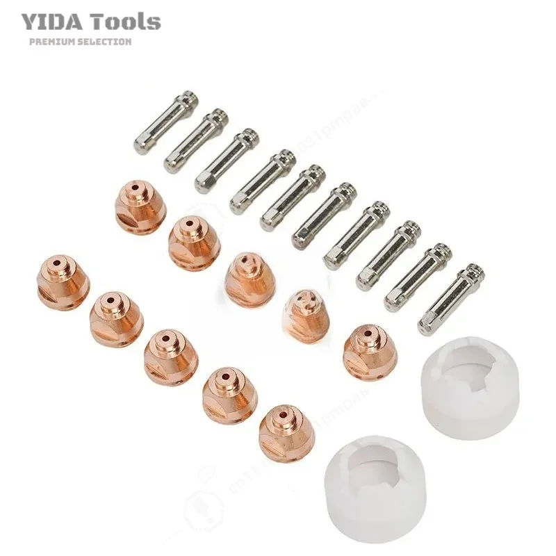 PCH51 Electrode Nozzle Plasma Cutting Machine Gun Accessories Ceramic Protective Cap Kit 22PCS