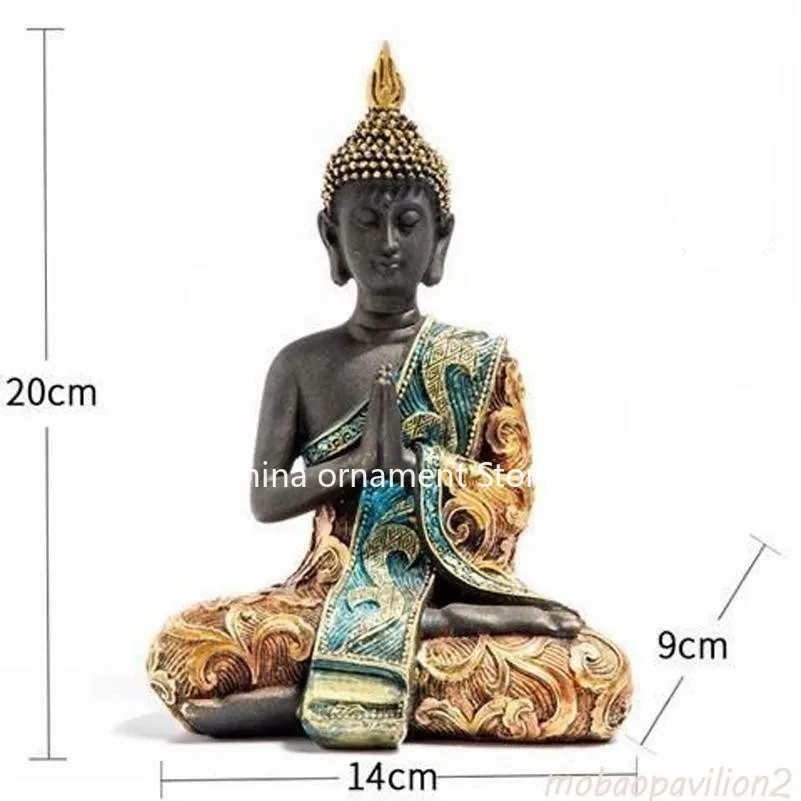 New Religion Buddhism Meditation Statue Buddha Fengshui Figurine Home Decor