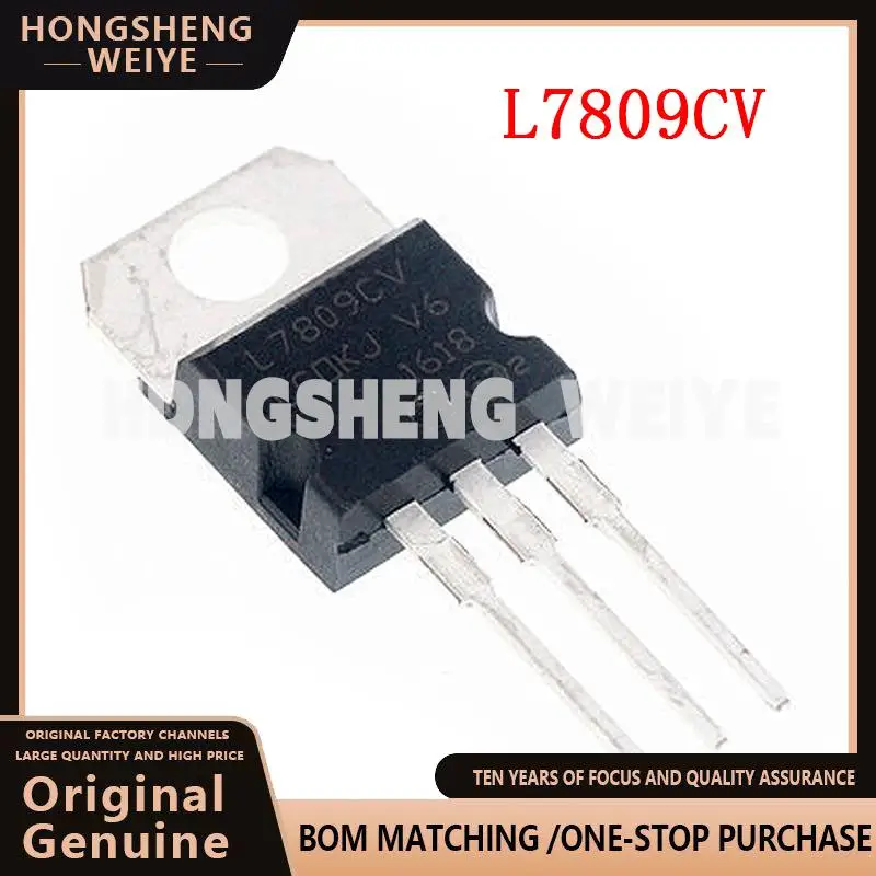 100%new 10PCS L7809CV TO220 L7809 TO-220 7809 LM7809 MC7809 7808CV   IC