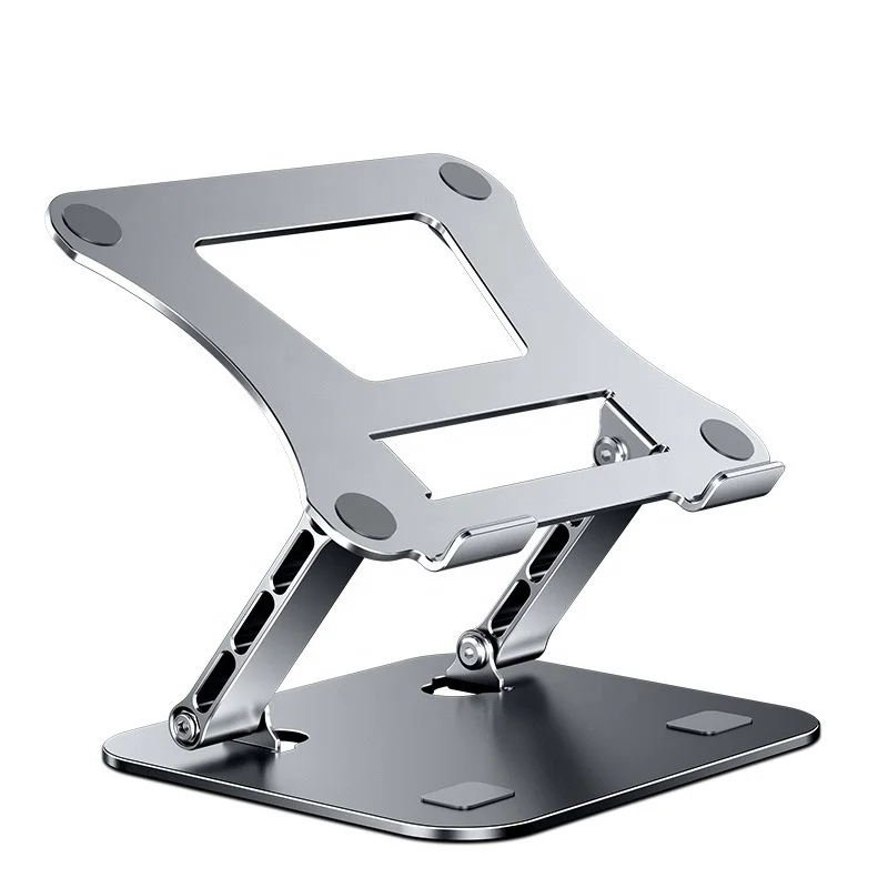 

Laptop Holder With Cooler Fan Ergonomic Aluminum Height Adjustable Folding Laptop Stand