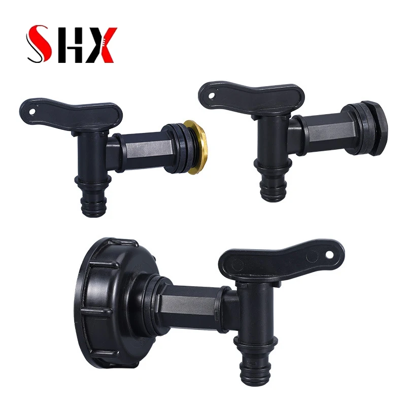 

3/4" Plastic Water Faucet Black Reusable Spigot Spout Dispenser Valve Water Crock Tap Garden Irrigation Accessories