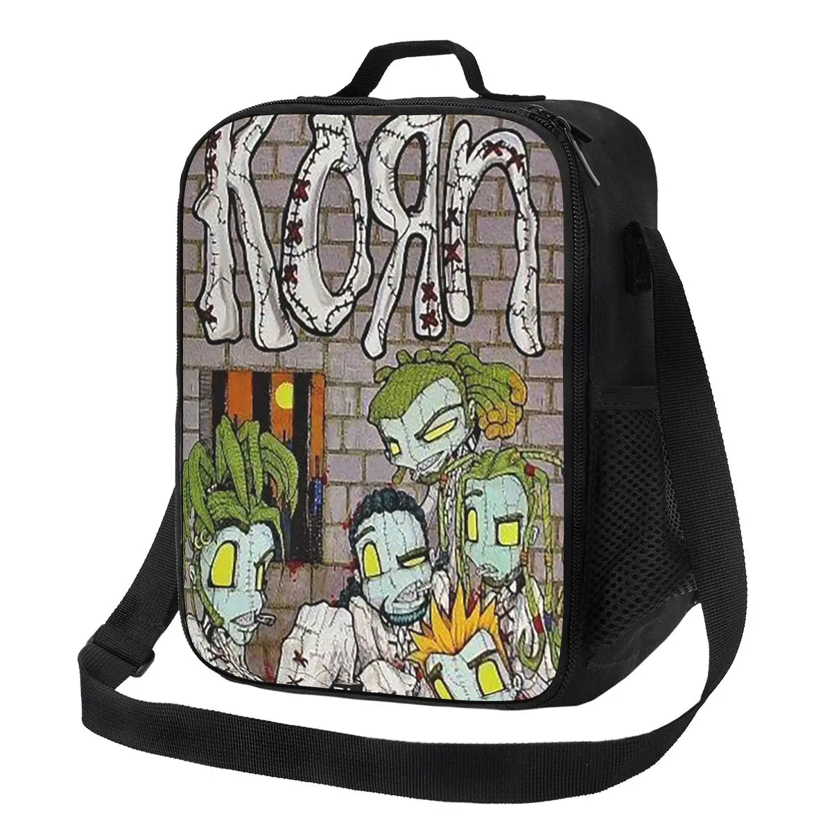 

Korn Rock Band Logo Insulated Lunch Bag for Women Bento Storage Food Boxes Leakproof Container Cooler Thermal Lunch Box Tote