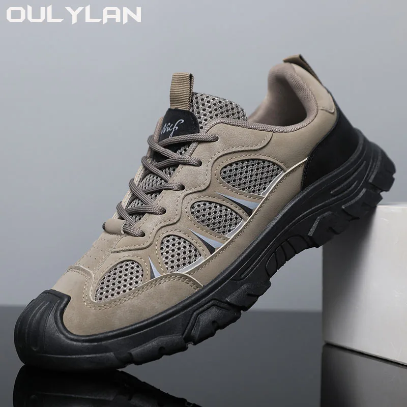 Oulylan Fashion Outdoor buty górskie męskie wygodne Trekking buty do podróży mężczyzna antypoślizgowe trampki męskie buty do chodzenia 2024