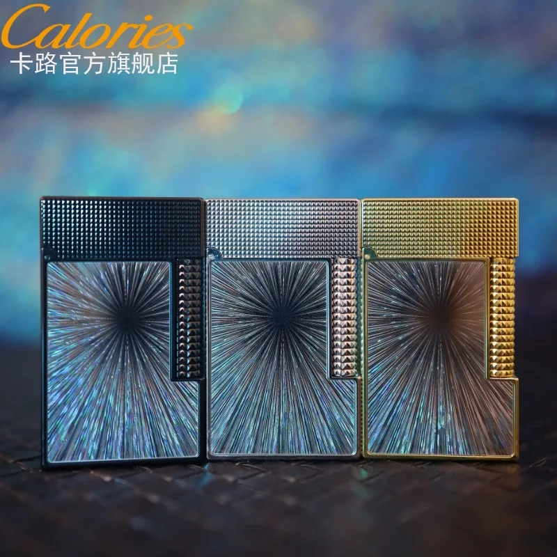 Calories Bright Starlight Inflatable Lighter Crispy Bright Sound Gass Open Flame Metal Cigarette Lighter Men's High-end Gift