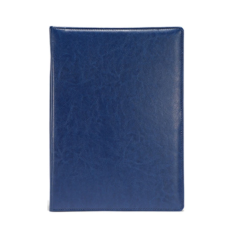 

A4 PU Padfolio File Folder Portfolio Business Document Holder Metal Clipboard Pad Document Organizer Holder Easy To Use , C