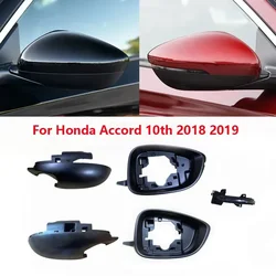 For Honda Accord X 10th 2018 2019 Car Wing Door Side Rearview Mirror Frame Lower Bottom Cover Cap Lid