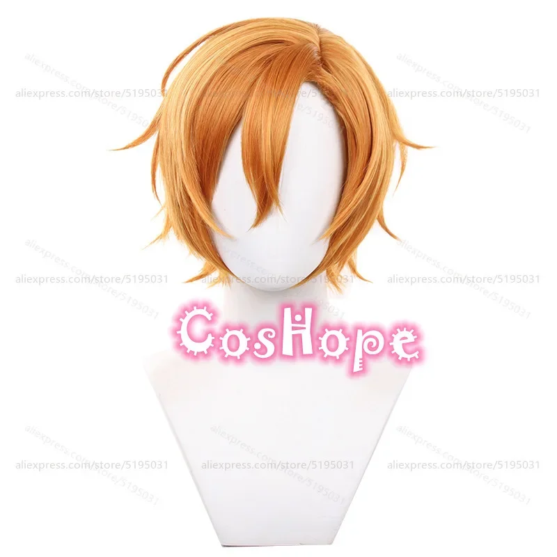 SASAKI SYUUMEI Cosplay Wig 30cm Short Orange Wig Cosplay Anime Cosplay Wigs Heat Resistant Synthetic Wigs