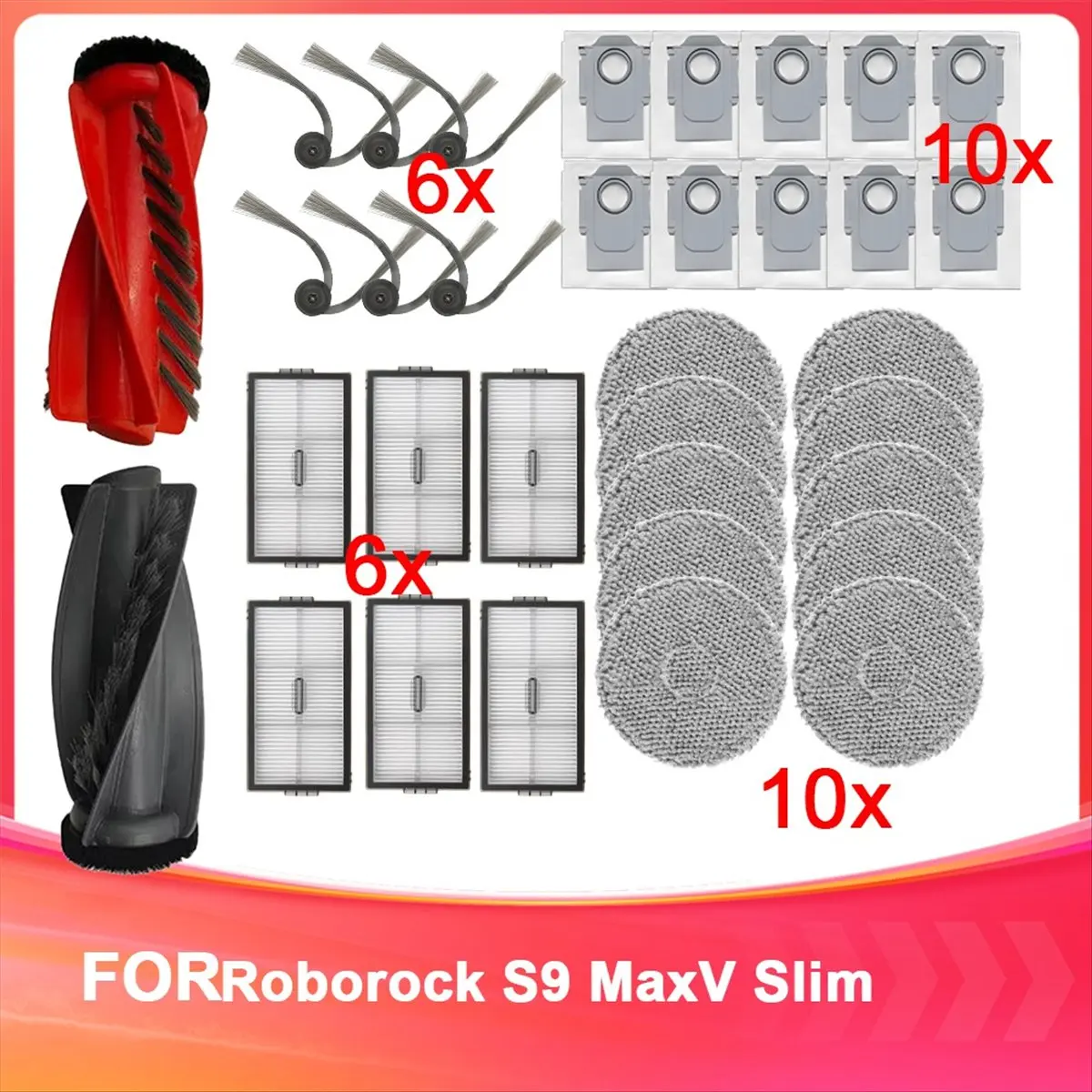 SHIP WITHIN 24 HOURS Compatible for S9 MaxV Slim Replacement Main Side Brush HEPA Filter Mop Pads Dust Bag Spare Parts Accessori