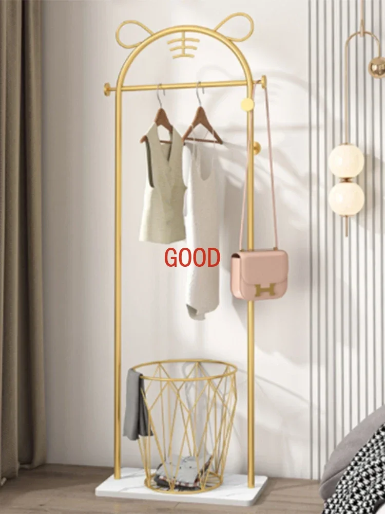 Nordic Hanger Bedroom Floor Household Hanger Light Luxury Net Celebrity Hanging Bag Rack Dirty Clothes Storage Rack Standing