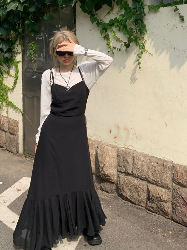 

Loose Fit Summer Long Sleeve Wrap Dress for plus Size Women Comfortable Casual Korean Style A-Line Tunic Dress with Skirt