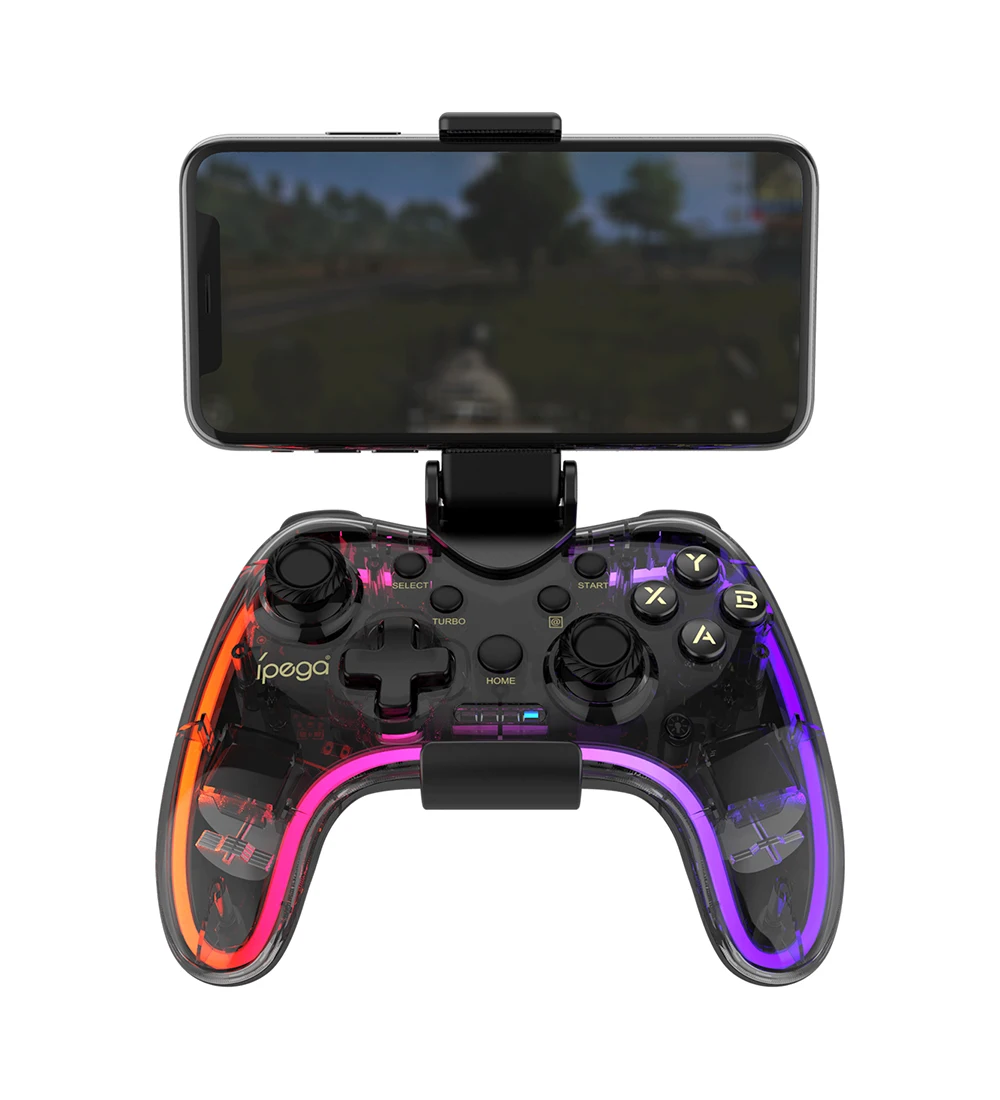 Игровой контроллер Ipega PG-9228 Bluetooth 2022, цветной прозрачный геймпад RGB для NS Switch MFi игр, iOS, Android смартфонов