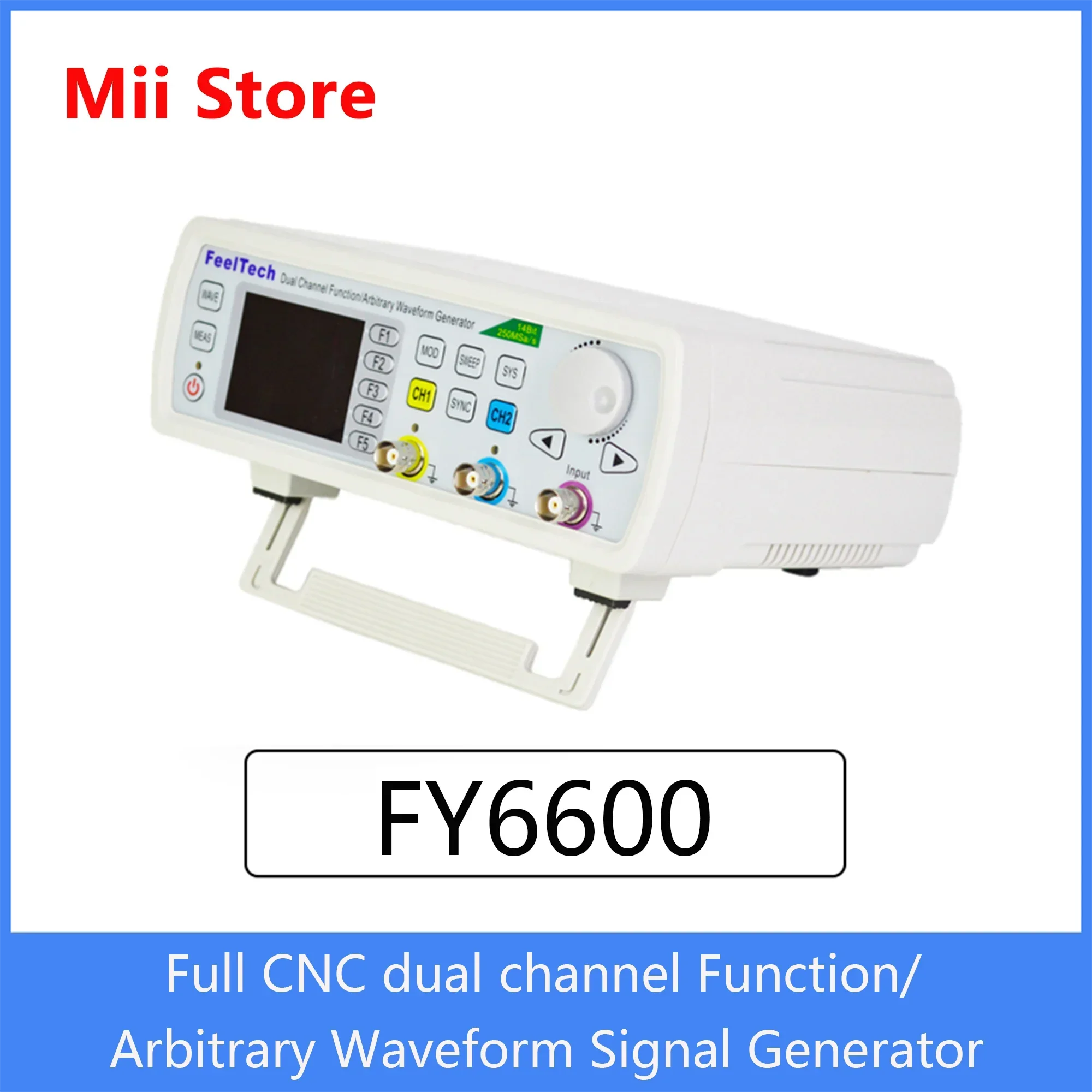 Imagem -03 - Dual-channel Dds Gerador de Sinal Arbitrário Medidor de Frequência Vco Burst Fy660060mhz 250msa s 8192x14bits 100mhz