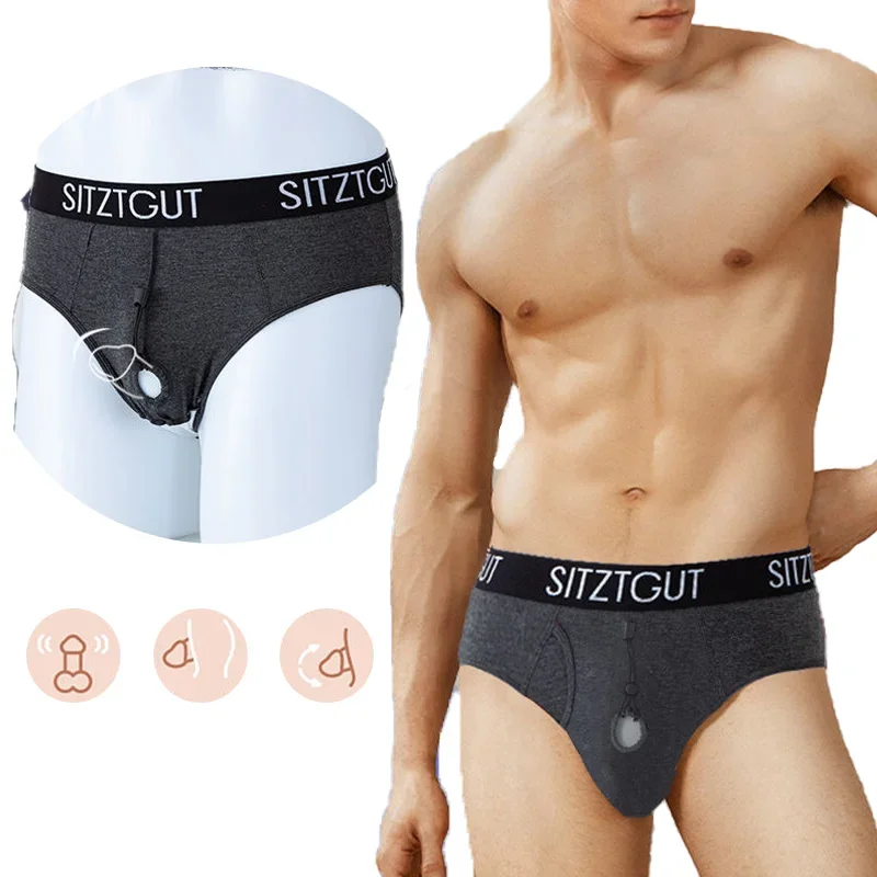 

Man Sexy Lingerie Penis Open Hole Briefs Penis Pouch Underwear Avoid Circumcision Foreskin Expose Underpant Reduce Sensitivity