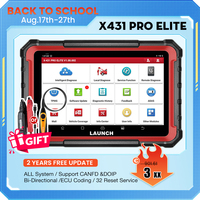 LAUNCH X431 PRO Elite OBD2 diagnostic tool CAN FD DOIP ECU Coding 31+ Reset Full System Scanner FCA Autoauth 2 Years Free Update