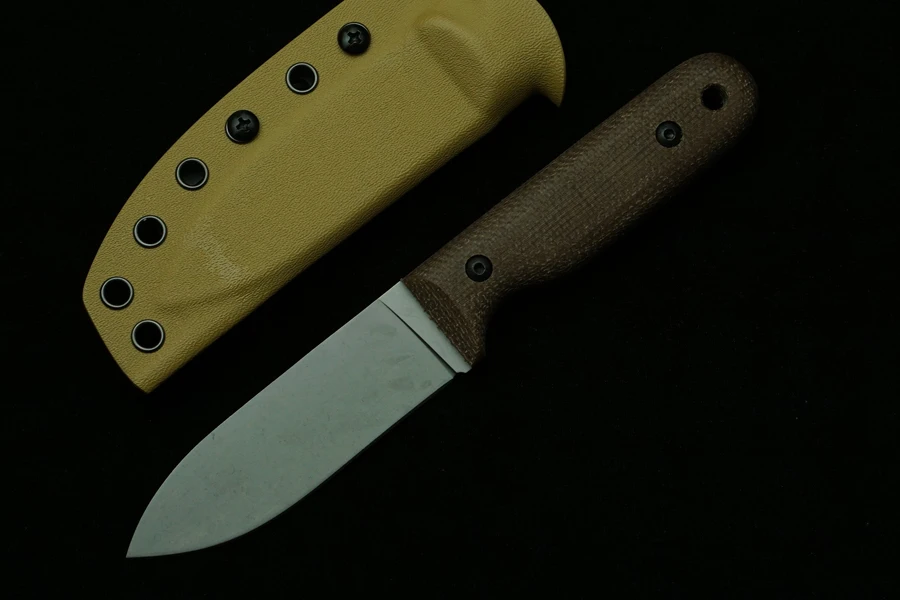 LEMIFSHE DC53 Steel Micatta Handle Fixed Knife Outdoor Camping Hunting Kitchen Survival Multifunctional EDC Tool