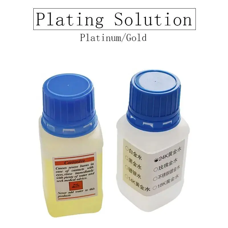 Professional 100ml เครื่องประดับ Electroplating Kit-ทอง/เงิน/Platinum Solutions สําหรับ DIY Rose Gold และโรเดียมชุบ