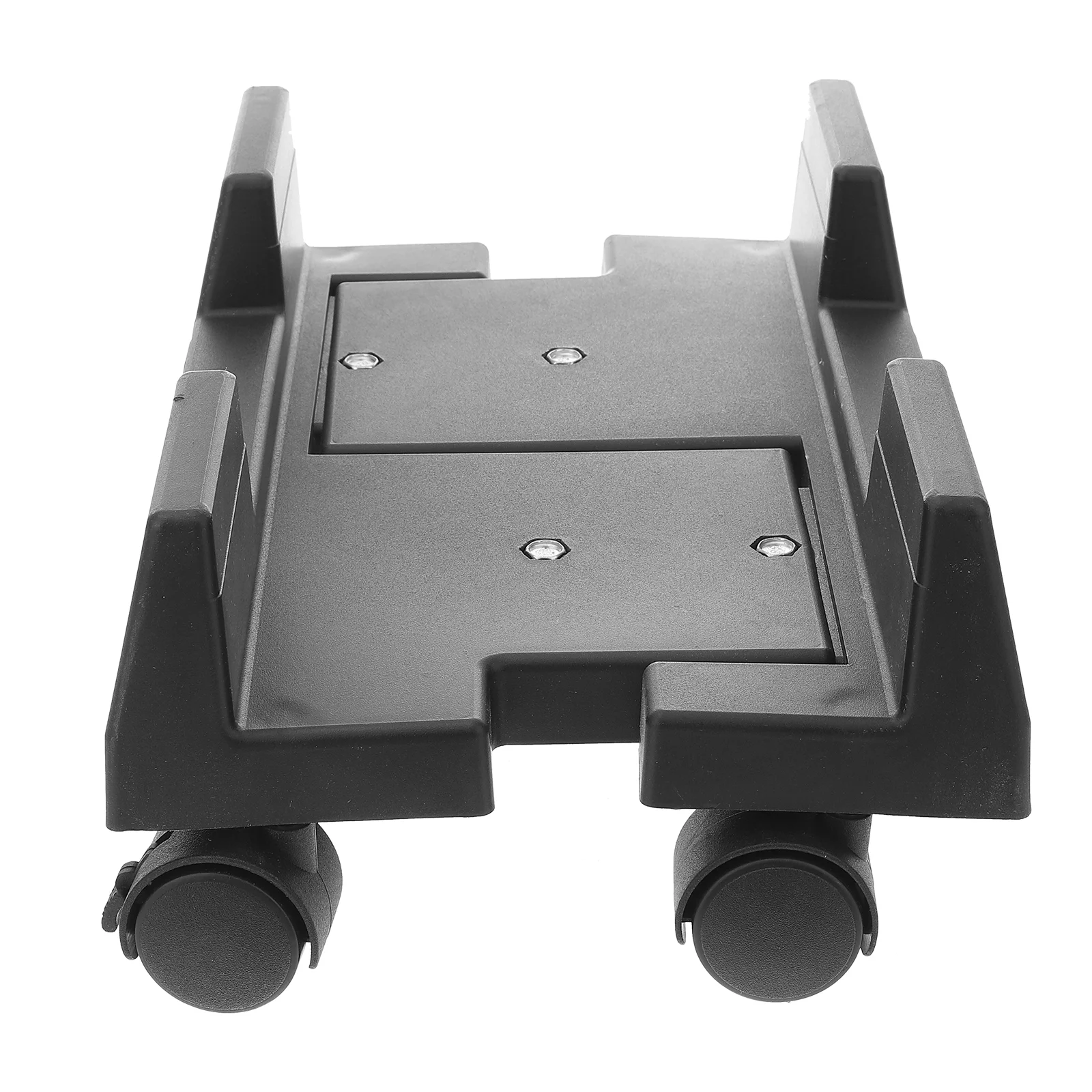 Bracket Castor Wheels Computer Tower Shelf with Movable Host Case Holder Pp Plastic CPU Rolling Stand