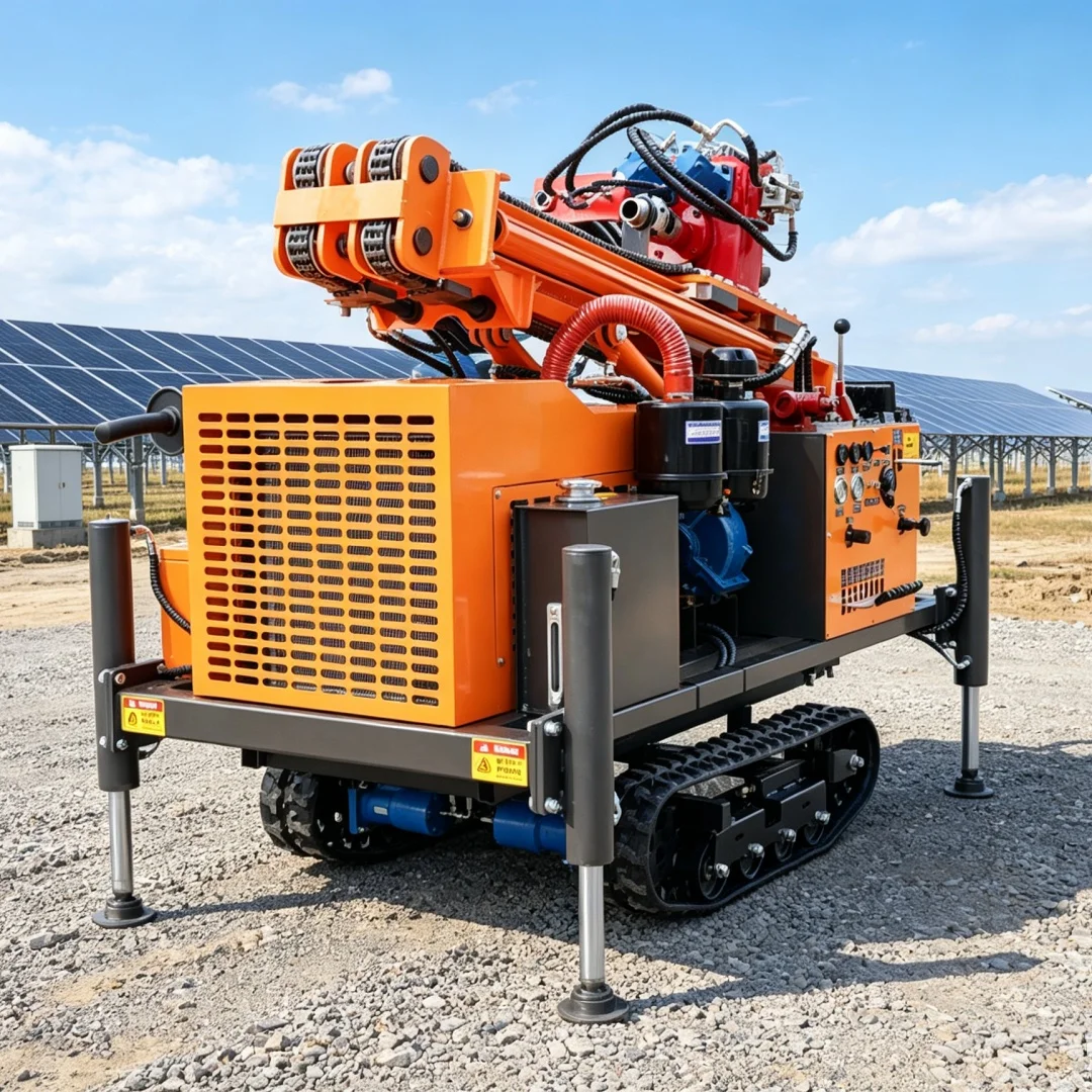 Customized Tracked Full‑Hydraulic Dual‑Purpose Air & Water Drilling Rig for Engineering Water Well Drilling