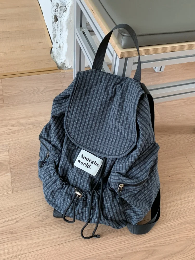 Fashionable Casual Nylon Backpack Women's Summer New Style Trendy Bag Korean Style Double Shoulder Bag Leisure Simple Design