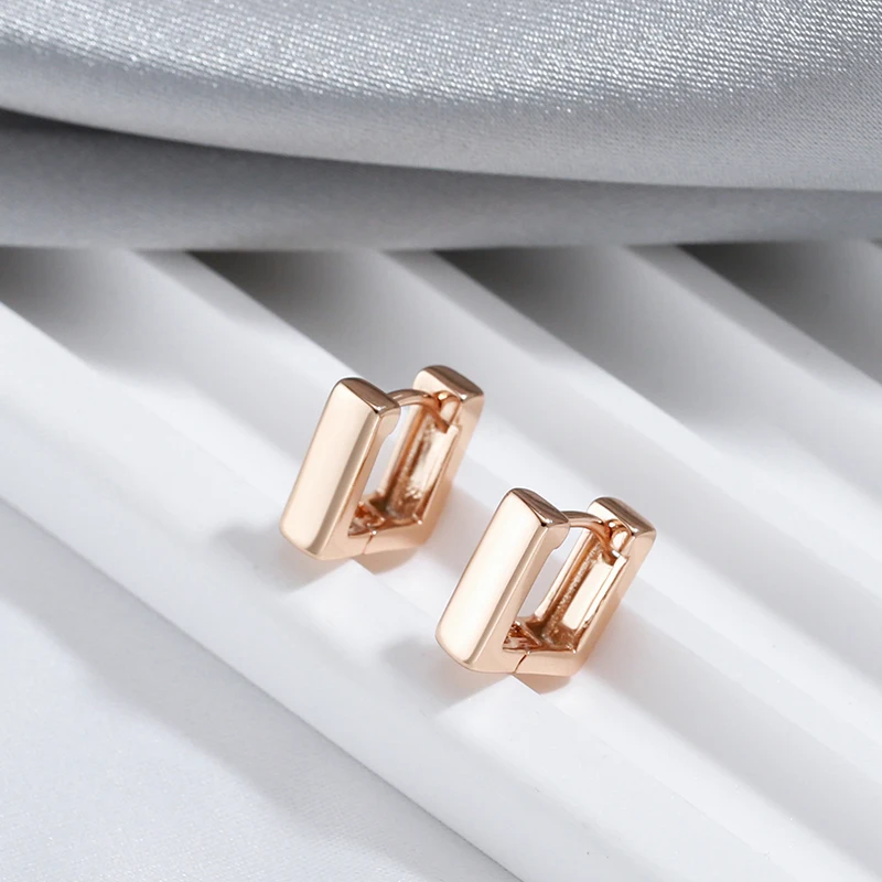 JULYDREAM Minimalist Hollow Square Geometric Thicker Hoop Earrings Gold Color Trendy Women Dangle Jewelry Girl Daily Accessories