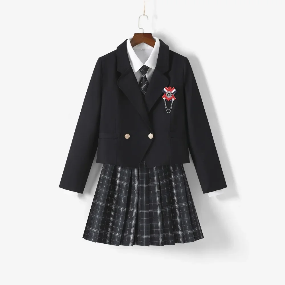 2024 giapponese JK uniforme vestito giacca scuola ragazza uniforme nuovo giapponese JK uniforme piccolo vestito giacca distintivo vestito