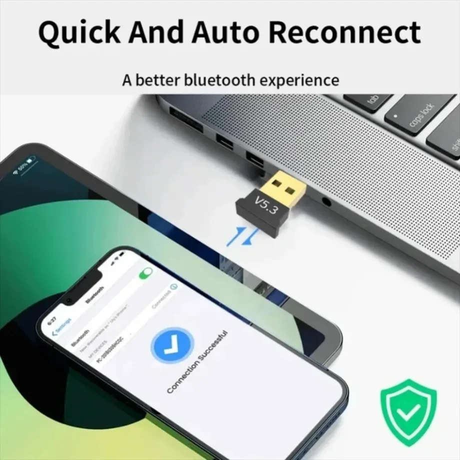 Bluetooth 5.3 Audio Bluetooth Dongle Wireless USB Adapter USB Bluetooth 5.1 Adapter Transmitter Receiver For Computer PC Laptop