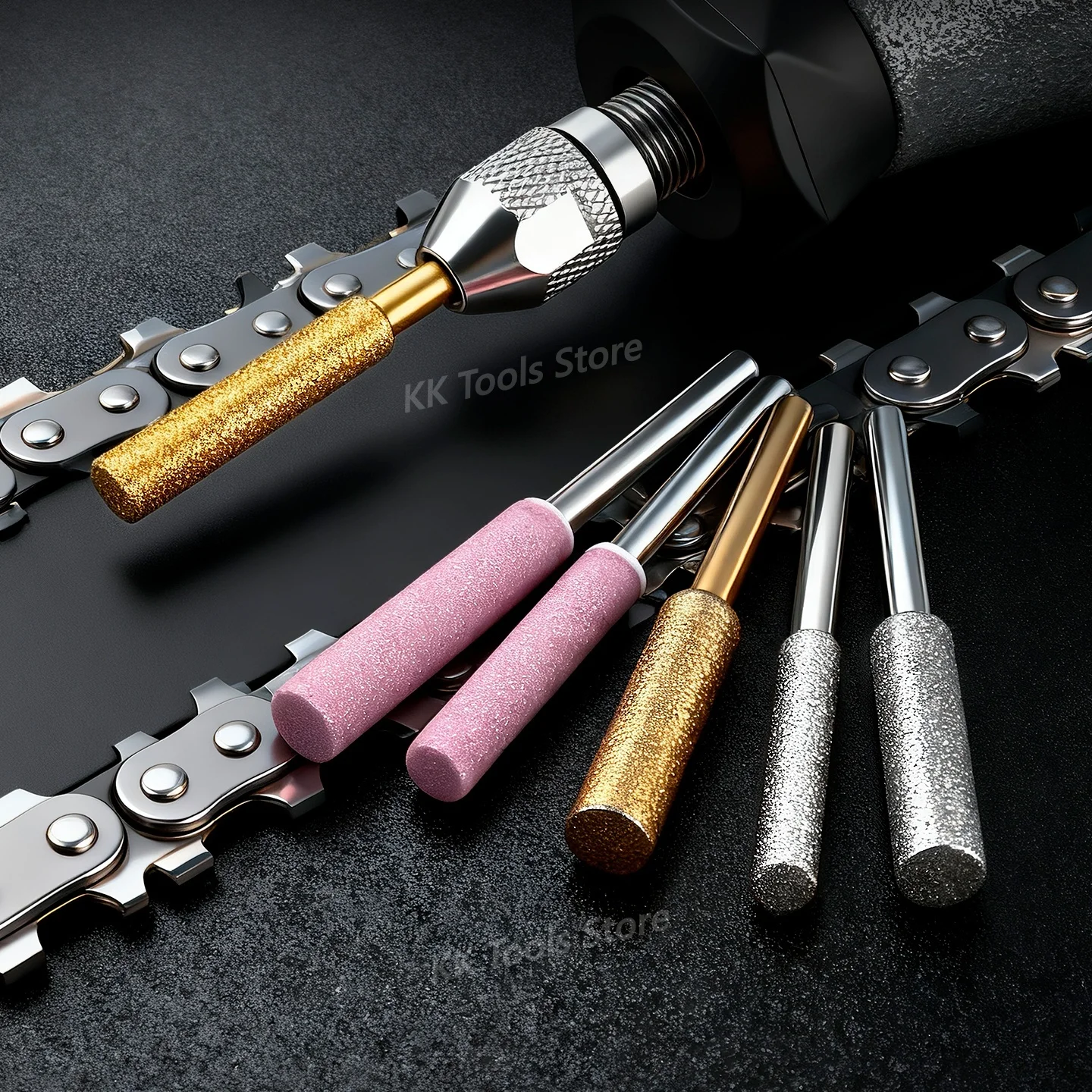 

10 шт., точилка для бензопил с цилиндрическими заусенцами, 4/4,8/5,5 мм, шлифовальная головка для заточки цепи бензопилы с ручным шатуном