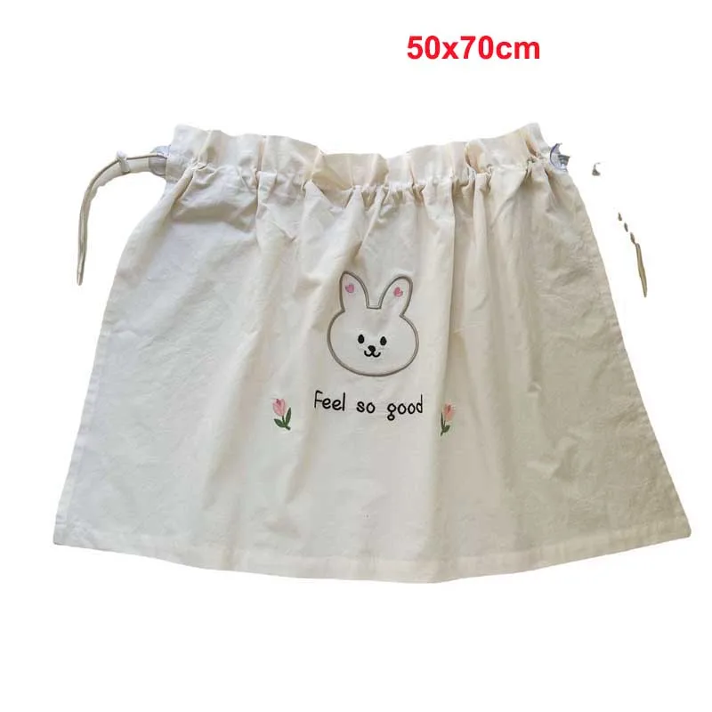 Summer Sun Shade Creamy Color Embroidered Bear Rabbit Car Curtains Children Room Window Blackout Curtain Cartoon Sunscreen