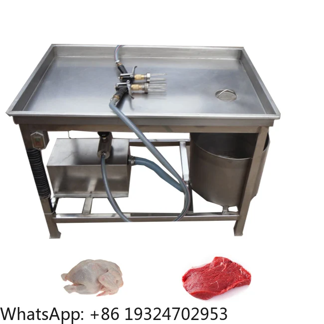 Máquina manual para inyectar salmuera en carne de pescado fresco, pollo y ternera