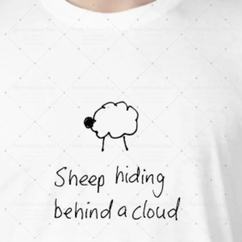 

2026 men T-Shirt Hoodie Sheep Hiding Behind a Cloud Animals Animals Daftness Family Kids Kids Mums The Lake District Hand Drawn