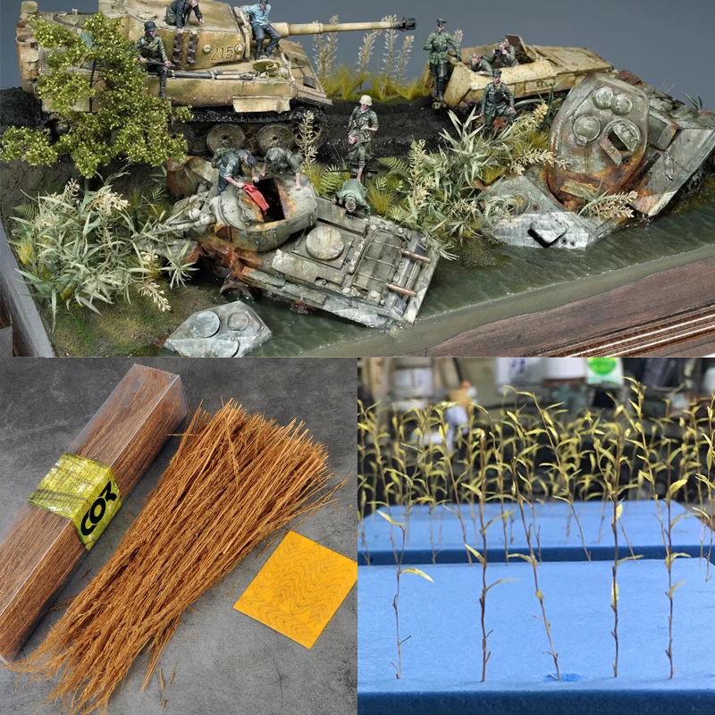 Miniatur-Diorama Modellbausatz Neben dem Teich Gras Unkraut Wasserpflanzen Vegetation Flora Schilf 1/32 1/35 1/48 1/64 1/72
