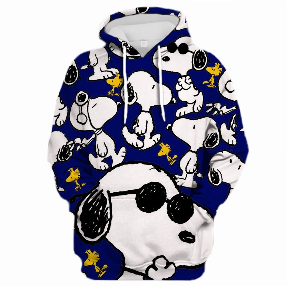 

American Cartoon Comics Snoopy Hoodie Women Man Pullover Tops Spring Autumn Men 2024 New Casual Couple Sweatshirt Clothing