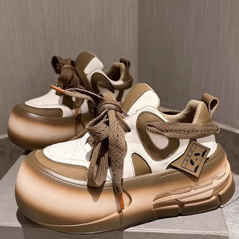 

ZHUOFU Genuine leather Big Head Women sneakers