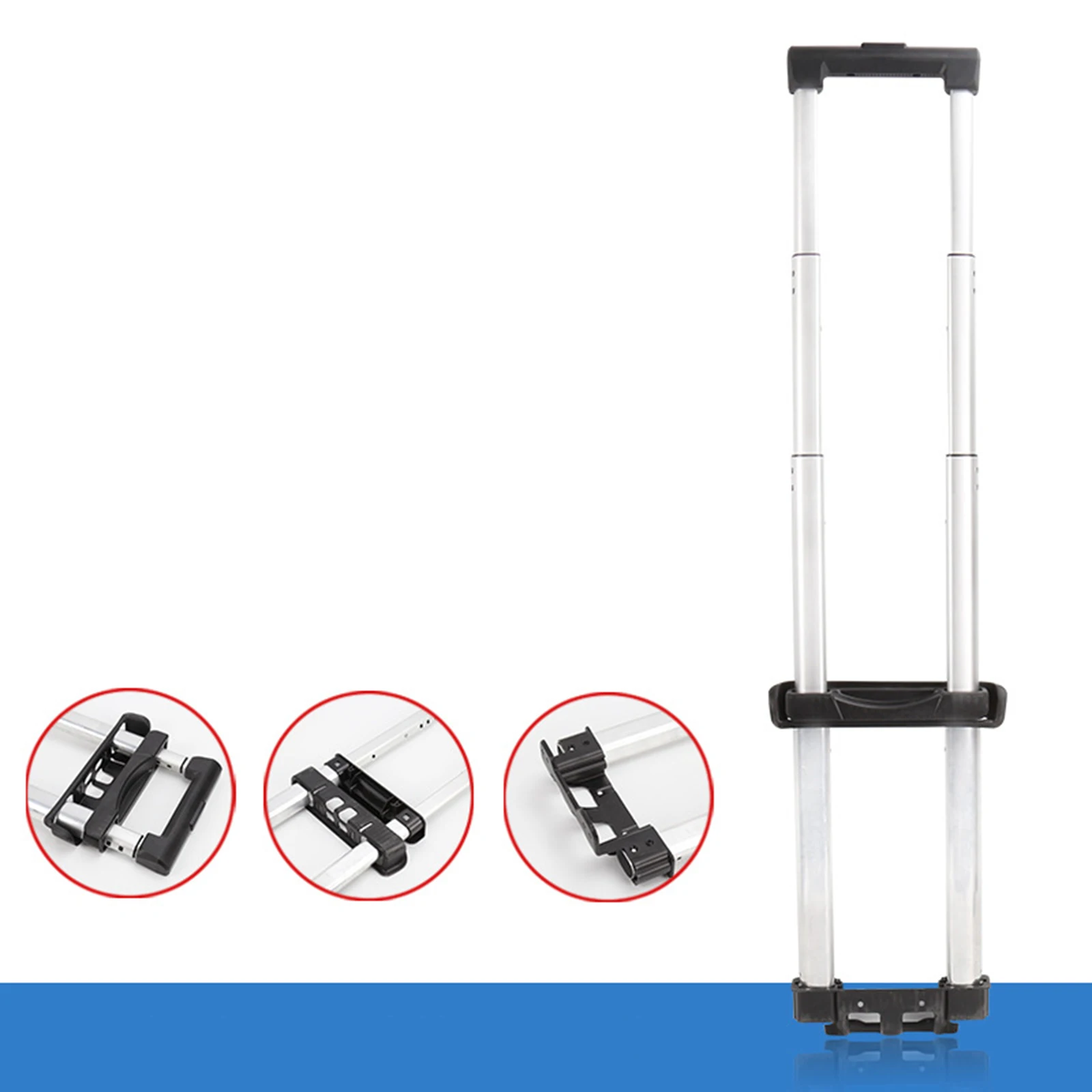 DIY Travel Suitcase Telescopic Handle Repair Parts 37.5inch Daily Usage Professional Sturdy Compact Spare Parts Folding Handle