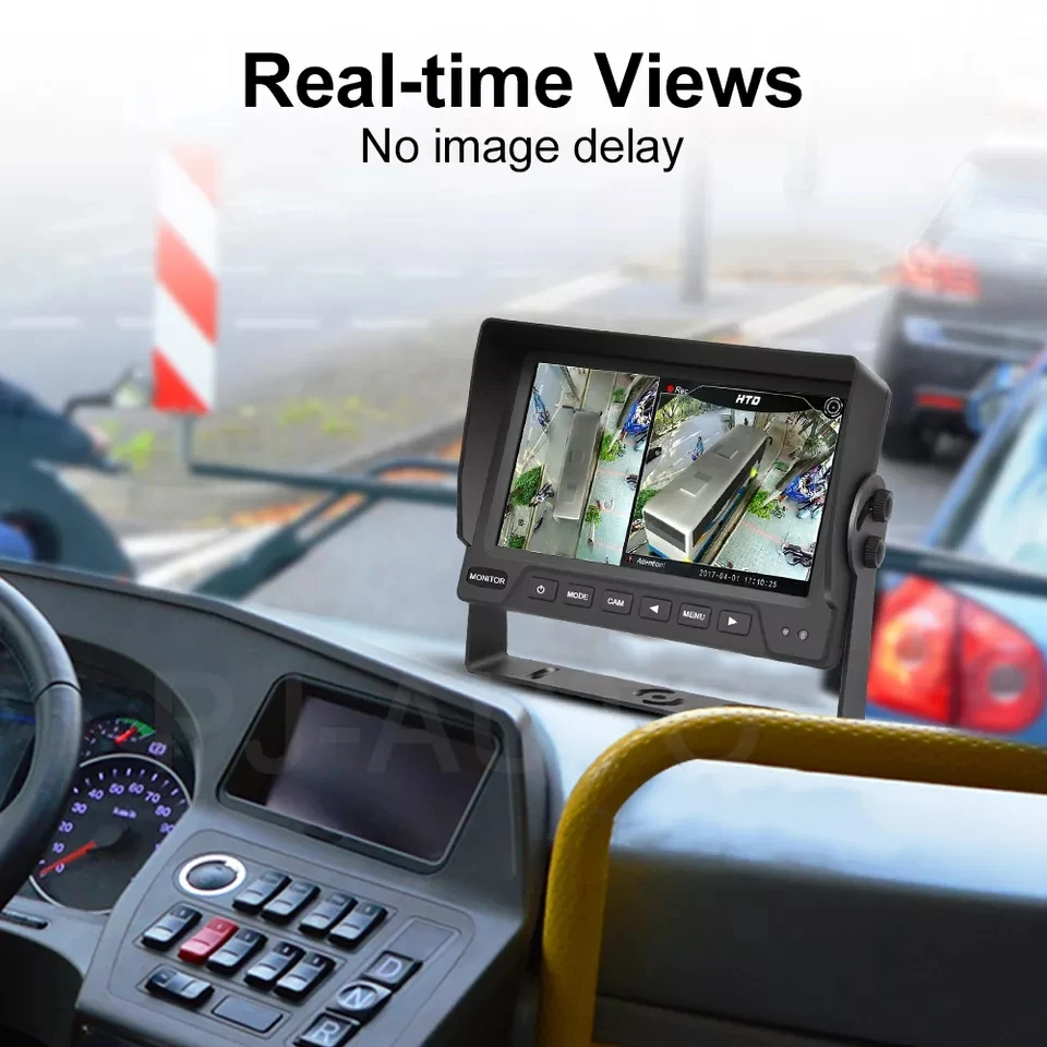 Waterproof Truck System with 360 Degree Bird's Eye View Back Left Right Monitoring  System